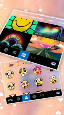 Cute Cartoon Girl Keyboard The android App screenshot 1