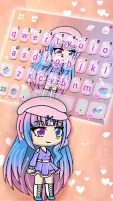 Cute Cartoon Girl Keyboard The android App screenshot 3